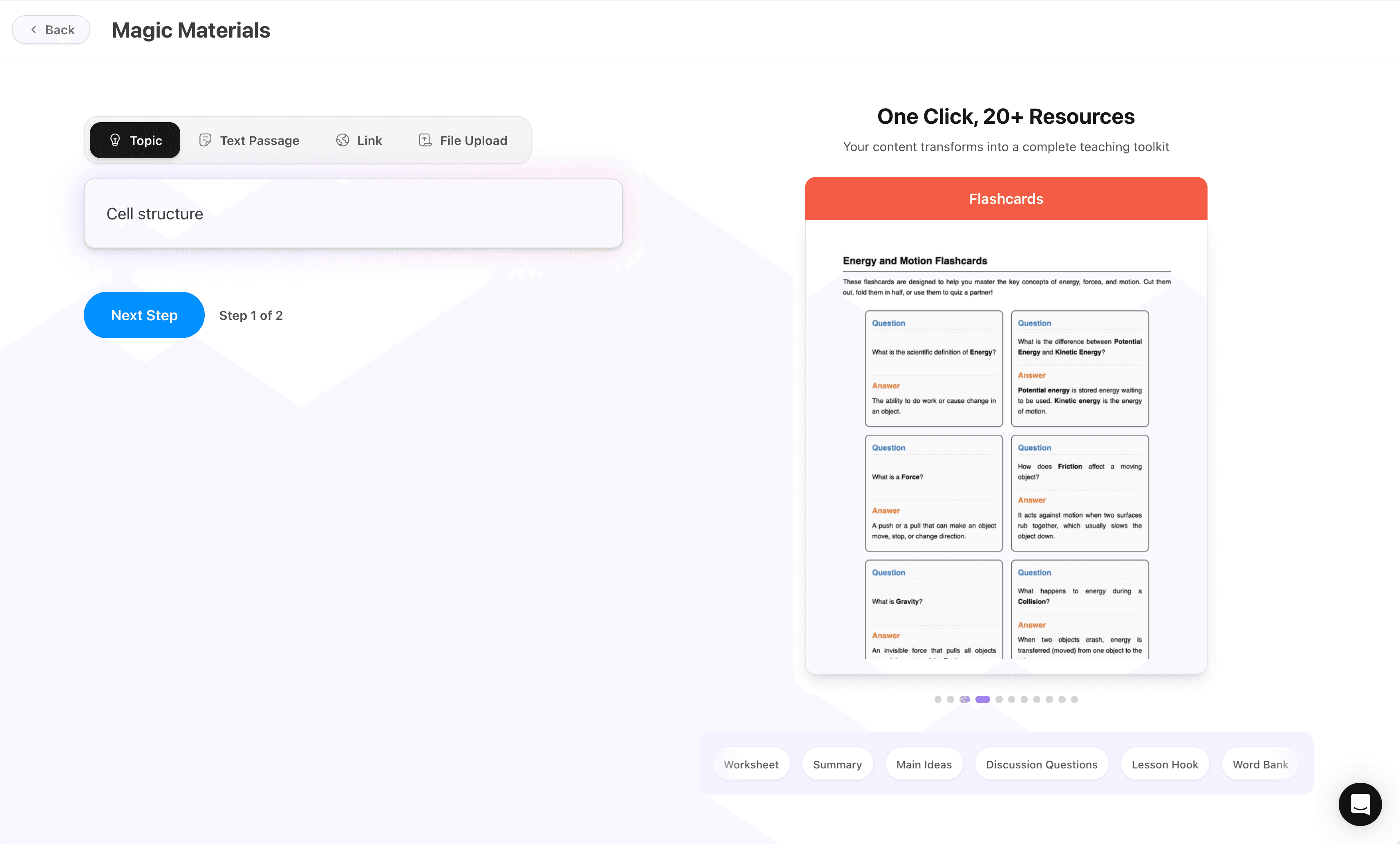 Input Any Topic, PDF, or Link